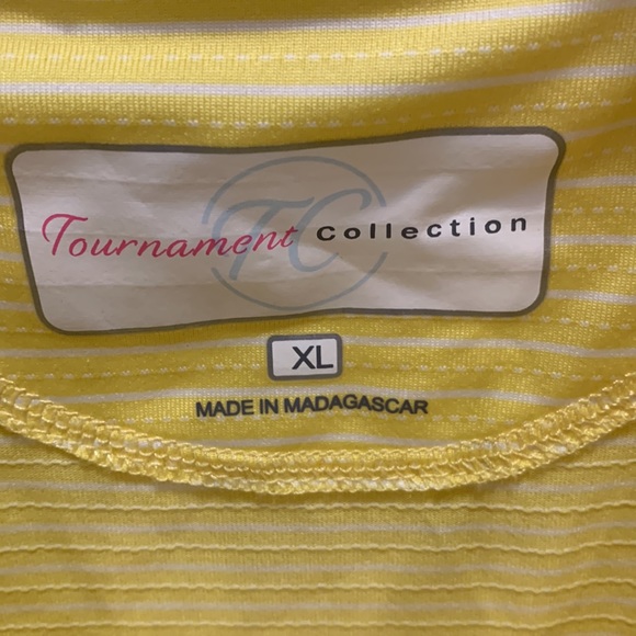Tournament collection, yellow striped activewear, size XL - Picture 3 of 8